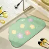 Alfombrilla Tapizada de Barro de Diatomeas con Flores Frescas Alfombrilla Absorbente para Suelo del Hogar Baño Alfombrilla Antideslizante para Inodoro Alfombrilla Resistente al Desgaste para Pies