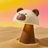 Lámpara de Toque Capibara Recargable por USB Cerdo de Dibujos Animados Panda Lámpara de Mesa Dormitorio Infantil Mesita de Noche para Dormir