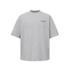 Camiseta Masculina Casual de Manga Curta com Estampa de Letras Estilo Americano Tendência Forn3, Top de Verão Meia-Manga N1996