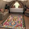 Tapetes de Chão Estilo Étnico Retro Americano Transfronteiriços, Tapetes Decorativos Persas Completos para Sala de Estar, Cobertores Resistentes ao Desgaste e Amigáveis à Pele para Mesas de Cabeceira