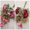 Flores Artificiales Hechas a Mano Lanzhou Zaidong Decoración del Hogar Ramo de Boda Decoración de Pared Rosa Cf01328C