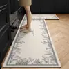 Tapete de chão para cozinha antiderrapante à prova de óleo lavável sem necessidade de lavar tapete especial para pés à prova d'água resistente a manchas tapete de couro pvc doméstico inteiro