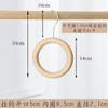 Tienda de Ropa Percha Especial Gancho S Gancho de Madera a Juego Anillos de Madera de Tronco Anillo para Bolsas de Madera Maciza Gancho para Bufandas