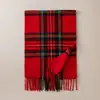 Cachecol de Imitação de Caxemira para Mulheres, Novo Estilo Coreano Outono e Inverno Cachecol Azul de Alta Qualidade, Cachecol de Natal no Atacado, Protetor de Pescoço