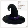 Chapéu de Mago Bruxo Pontudo Retrô de Halloween Chapéu de Bruxa para Performance de Palco Chapéu de Cavaleiro Harry Preto para Cosplay