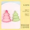 Série de Natal Advento Molde para Biscoito Casa de Neve 3D Desenho Animado Molde para Biscoito Argila DIY Simulação Biscoitos Impressos