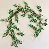 Cipó de rosa artificial, cipó de flor artificial para decoração de parede, cobertura de tubos de ar condicionado e água, flor decorativa, disponível para atacado