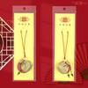 Saquito Personalizado Exquisito de Bolas de Oración para Protección, Amuleto Bordado de Estilo Nacional Inspirado en Zen, Mini Saquito de Incienso Portátil, Bolsa de la Suerte