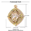 Corazón Francés Zirconio Trébol de Cuatro Hojas Colgante DIY Acero Inoxidable Collar Robot Femenino Accesorios de Joyería Acero de Titanio