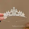 Faixa de Cabelo Coroa de Princesa Pérola Infantil Bebê Elástico Alto Corda de Cabelo Bola Faixa de Cabelo Meninas Elástico Faixa de Cabelo Flor