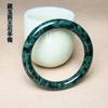 Pulseira de Jade Xizang Pedra Yaowang de Jade Jade Verde Nebuloso Natural Jade Verde Oliva Joia de Mão Feminina Pulseira de Pedra Yaowang de Jade Verde Nebuloso ao Vivo