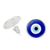Aretes Ojo de Diablo para Mujer Ojos Azules Cristal Aro para Oreja Aretes de Temperamento Turquía Joyería para Oreja Ojo Maligno Venta al por Mayor