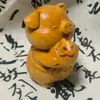 Talla de Madera de Ciprés Atrae Riqueza y Bendiciones, Cerdo Caqui Tiene Bendiciones, Todo Tiene Bendiciones, Adornos de Mano, Artesanías, Cerditos Lindos del Zodiaco