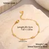 Juego de Tobilleras Cruz Acero Inoxidable Estilo Europeo Americano Joyería para el Pie Estrella Luna Corazón Trébol de Cuatro Hojas para Mujer Diseño de Nicho Sentido de la Moda Joyería al por Mayor