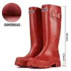 Botas de lluvia de caña alta de moda transfronterizas para mujer, plegables, versátiles para uso en exteriores, esenciales para acampar, de suela blanda, zapatos de goma antideslizantes para cocina para mujer