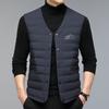 Chalecos de plumón para mediana edad y personas mayores para usar como prenda exterior, Chalecos ligeros de plumón para hombre para usar como prenda exterior, Ropa cálida y ligera para otoño e invierno Lh821