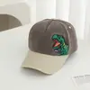 Gorra de Béisbol Infantil de Algodón Lavado Transfronteriza con Bordado Estilo Americano de un Tyrannosaurus Rex, Sombrero de Sol Casual Vintage para Exteriores