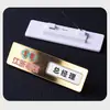 Placas de Nombre Metálicas Personalizadas, Insignias de Trabajo de Acero Inoxidable Tipo Pin de Acrílico, Placas de Nombre para Estudiantes, Tarjetas de Identificación para Empleados, Placas de Nombre Personalizadas