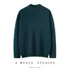 100% Cachemira Pura Cuello Semi-Alto Clásico para Hombre Suave de Punto Base Otoño/Invierno Top de Punto para Hombre