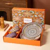 Juego de Platos Cerámicos Bohemios Transfronterizos, Tazones, Palillos, Vajilla, Regalos Pequeños, Souvenirs, Tazones Cerámicos para el Hogar, Cajas de Regalo