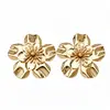 Pendientes de Metal Europeos y Americanos Estilo Brillante Florales Multicapa Moda Transfronteriza Pendientes Sencillos de Pétalos Pendientes de Gama Alta para Mujeres