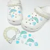 Novos charms de estrela-do-mar e água-viva transparentes para tamancos, fivelas de decoração para sapatos, charms de corrente de contas DIY removíveis