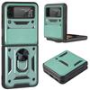 Funda Protectora Plegable para Teléfono Móvil Z Flip3 con Ventana Deslizable y Soporte de Anillo Magnético Carcasa Sergeant Ventana Deslizable Adecuada para Zflip4