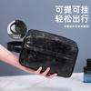 Bolsa de Cosméticos de Negocios de Alta Gama para Hombre, Piel PU, Impermeable, Se Puede Llevar o Colgar, Gran Capacidad, Bolsa de Almacenamiento de Artículos de Tocador para Viajes