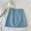 Falda de Cuero PU Media Falda Mujer Primavera Otoño 2026 Nueva Cintura Alta Chica Picante Petite Anti-exposición Línea A Pegada a la Cadera Falda Corta