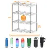 Copo de Água Copo Térmico Porta-Vinho Prateleira de Armazenamento Multicamada Prateleira de Vinho Destacável para Mesa Porta-Copo de Água de Plástico Transparente