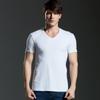 Camiseta masculina de manga curta, gola redonda, cor sólida, base justa, lycra, algodão, branca, meia manga, slim fit, preta, camiseta esportiva
