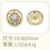 Botões Simples de Metal de Alto Padrão Cravejados com Diamantes Costurados à Mão em Liga para Casacos, Corta-Ventos e Jaquetas com Botões Decorativos de Andorinha