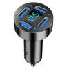 Cargador de Coche de 120W Cuidadosamente Seleccionado con Carga Súper Rápida, Cuatro Puertos con Pantalla, Cargador de Coche PD, Fabricante de Enchufe Cargador de Encendedor