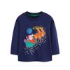 Camiseta de Manga Larga para Niños Estilo Europeo y Americano, Sudadera Nueva de Otoño para Niños con Cuello Redondo, Suéter para Niños con Estampado Navideño