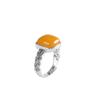 Anillo de Cera de Abejas de Plata Humana Literario Retro Mano Joyería Plata S925 Incrustada Anillo Abierto Trenzado para Mujer Anillo Antiguo para el Dedo Índice