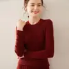 Nuevo Suéter Fino de Seda de Morera Delgado de Cuello Redondo para Primavera y Verano, Top Base para Mujer, Holgado, con Temperamento, Versátil, Suéter de Cachemira
