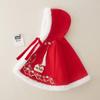 Hanfu para niños Otoño e Invierno Capa de Bebé para Niñas con Forro Polar Grueso Costsize Bebé Cálido Cortavientos Capa
