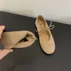 2026 Nuevo Estilo Zapatos de Ballet de Encaje de Cuero Genuino con Lazo Suela Suave Versátiles Zapatos de Tacón Bajo Zapatos Mary Jane para Mujer