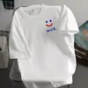 Camiseta de manga corta Lightning Warehouse para mujer, nueva de verano estilo coreano con estampado casual holgada talla grande para mujer, blusa de media manga moderna para mujer