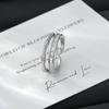 Anillo Exquisito de Circonita Súper Brillante Chapado en Oro Real para Niñas Lujo Ligero de Alta Gama Anillo Abierto Ajustable Simple