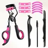 Kit de Beleza para Cílios Transfronteiriço com 4 Peças, Ferramentas de Beleza Multifuncionais, Lâmina para Sobrancelhas, Pinça para Cílios Postiços com Pente, Curvador de Cílios de Grande Ângulo