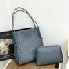 2024 Bolso Cubo Transfronterizo Tejido a Mano de Gran Capacidad Casual para Mujer Bolso de Hombro Bolso Portátil de Axila Bolso Madre-Hija
