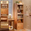Estantería de madera maciza, estante de almacenamiento de pie, mueble de almacenamiento de hueco estrecho junto al televisor de la sala, almacenamiento de pared, estantería de esquina integrada