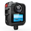Compatível com gaiola de liga de alumínio GoPro Max2, estrutura de expansão protetora de metal, acessório de câmera de ação panorâmica resistente a arranhões
