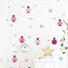 Furgoneta Sunseeker FX-B143 Mariquita Rosa de Dibujos Animados Entrada Habitación Infantil Embellecimiento de Paredes Comerciales Pegatina Decorativa de Pared