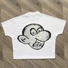 Camiseta de Hombre Blutosatire-Billdog Algodón Puro Oversize Estampado Personalizado Manga Corta Cuello Redondo Largo
