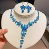 ¡Lujo europeo y americano! Collar de flor de circón de colores con gota de agua, cadena para clavícula de estilo court vintage, joyería de lujo ligero de alta gama