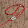 Corda de colar atacado vaso corda trançada de contas longas corda vermelha corda de colar pingente corda para pendurar corda de jade item