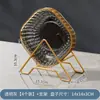 Suporte de Osso Transparente para Casa conjunto plástico borda dourada luxo leve fácil de limpar prato de osso sala de estar multiuso