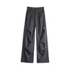 Pantalones Cargo de Pana Personalizados con Remaches, Holgados de Cintura Alta, Casual Vintage, Rectos de Pierna Ancha, Estilo Americano, Pantalones de Chándal para Mujer